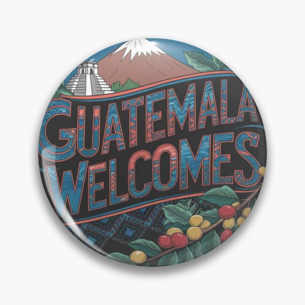 Item preview, Guatemala Welcomes Flag Map Antigua, Tikal, Lake Atitlán designed and sold by AnimalsDH305.