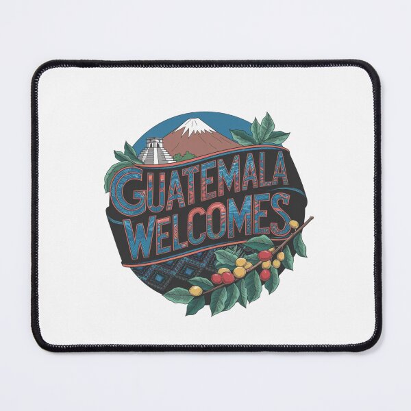 Item preview, Guatemala Welcomes Flag Map Antigua, Tikal, Lake Atitlán designed and sold by AnimalsDH305.