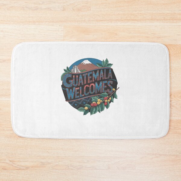 Item preview, Guatemala Welcomes Flag Map Antigua, Tikal, Lake Atitlán designed and sold by AnimalsDH305.