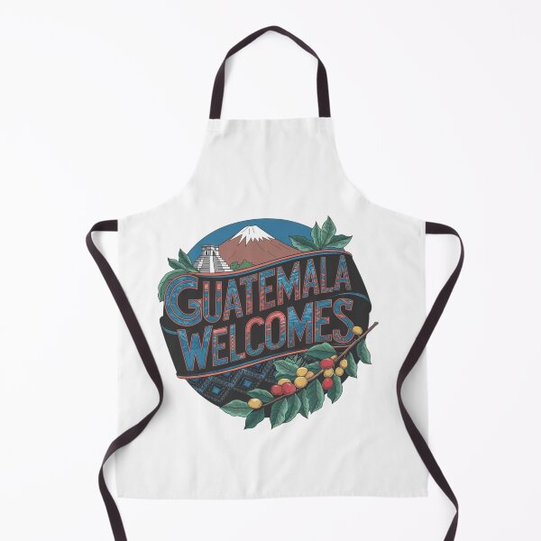 Item preview, Guatemala Welcomes Flag Map Antigua, Tikal, Lake Atitlán designed and sold by AnimalsDH305.