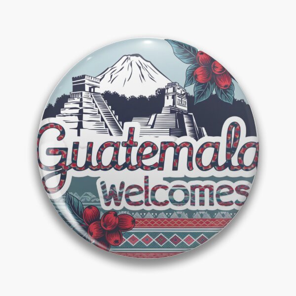 Item preview, Guatemala Welcomes Flag Map Antigua, Tikal, Lake Atitlán designed and sold by AnimalsDH305.
