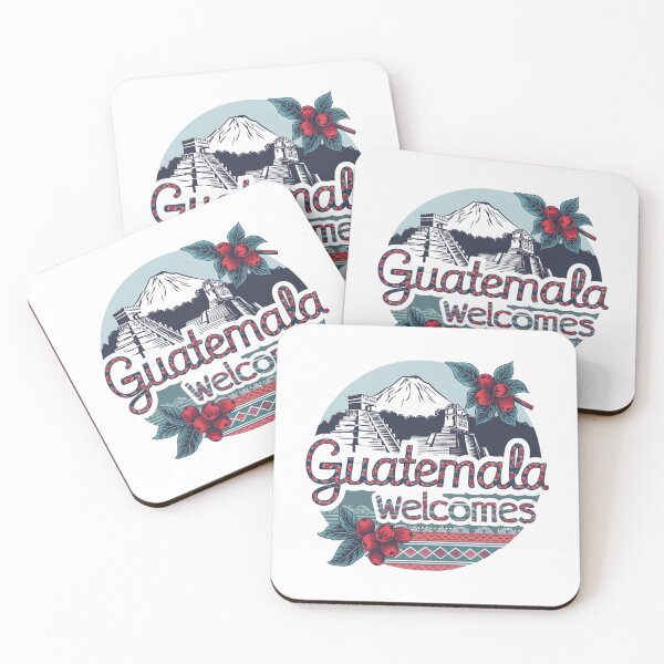 Item preview, Guatemala Welcomes Flag Map Antigua, Tikal, Lake Atitlán designed and sold by AnimalsDH305.