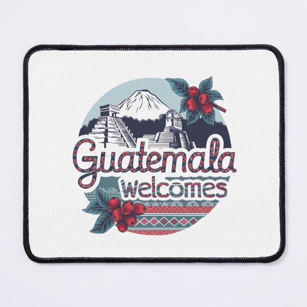 Item preview, Guatemala Welcomes Flag Map Antigua, Tikal, Lake Atitlán designed and sold by AnimalsDH305.