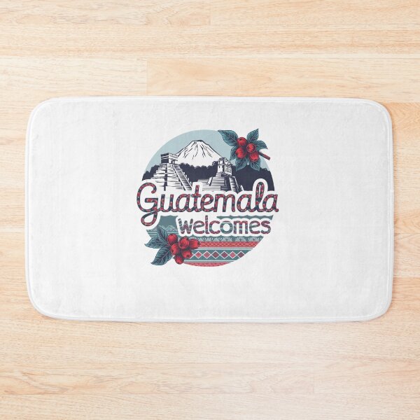 Item preview, Guatemala Welcomes Flag Map Antigua, Tikal, Lake Atitlán designed and sold by AnimalsDH305.