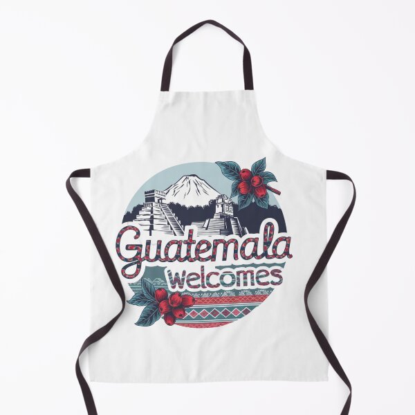 Item preview, Guatemala Welcomes Flag Map Antigua, Tikal, Lake Atitlán designed and sold by AnimalsDH305.