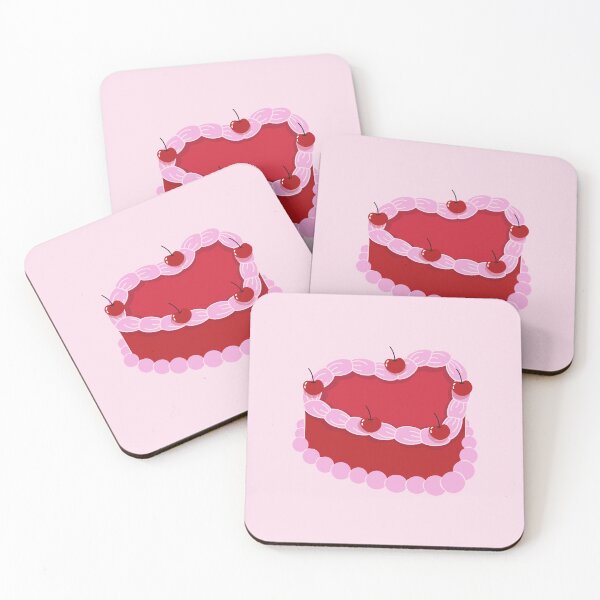 Item preview, Pink Vintage Coquette Heart Shaped Cake designed and sold by newburyboutique.
