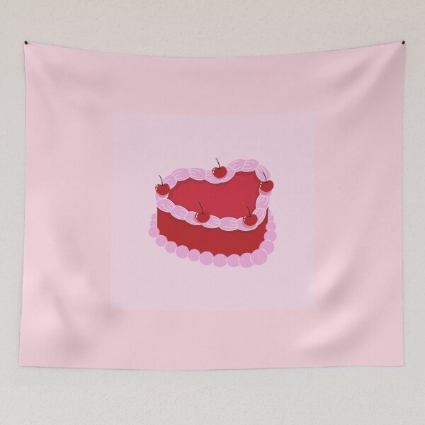 Item preview, Pink Vintage Coquette Heart Shaped Cake designed and sold by newburyboutique.