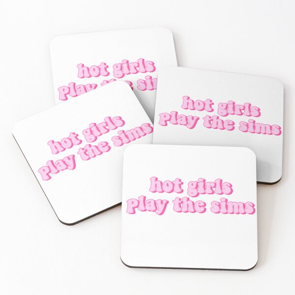 Item preview, Hot Girls Play Sims Pink Quote designed and sold by kellynicmac.