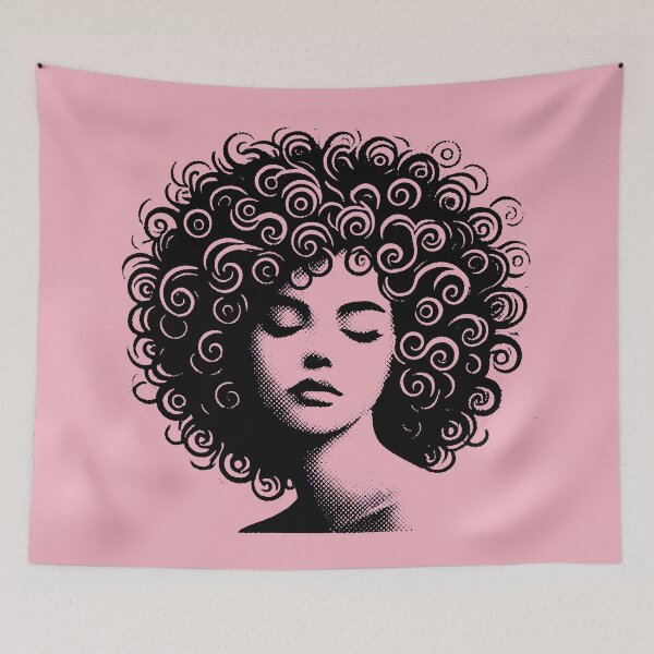 Item preview, A Serene Portrait Of Woven Dreams In Ebony And Crimson Hues. designed and sold by SplashTastic.