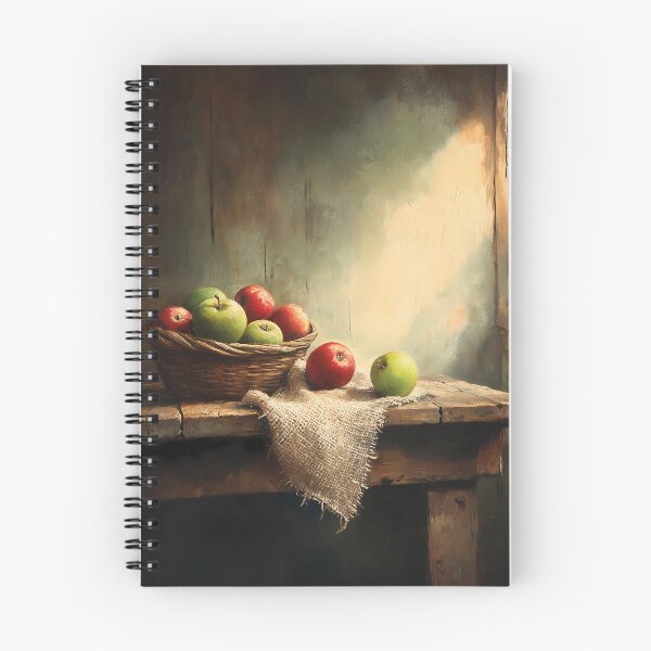 Item preview, Red and Green Harvest: Rustic Apple Art Print designed and sold by north-sky.