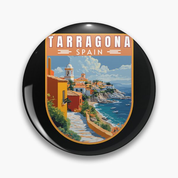 Item preview, Retro Tarragona in Spain Vector Travel Art Emblem designed and sold by MaateoDesign.