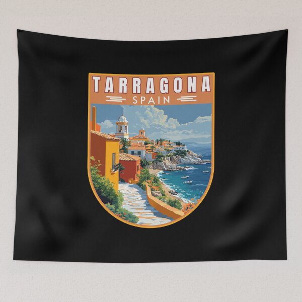 Item preview, Retro Tarragona in Spain Vector Travel Art Emblem designed and sold by MaateoDesign.