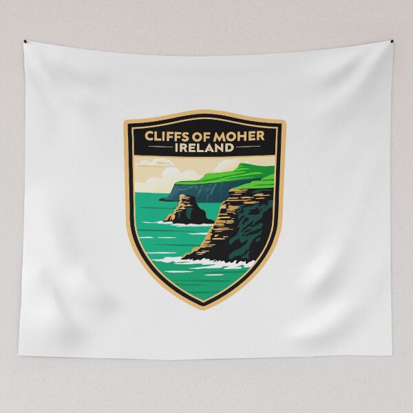 Item preview, Cliffs of Moher Travel Poster - Stunning Ireland Landscape Art designed and sold by Timegraf.