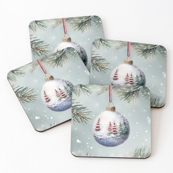 Item preview, White Christmas Bauble designed and sold by CalmnessbyChoice.