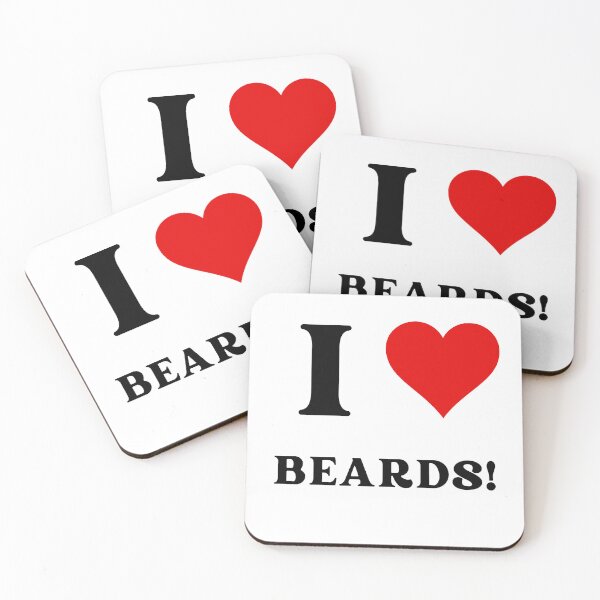 Item preview,  I heart beards! designed and sold by NicMacTees.