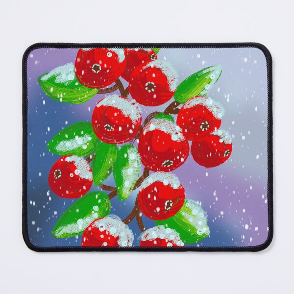 Item preview, Red berries with snow  designed and sold by IreneRuya.