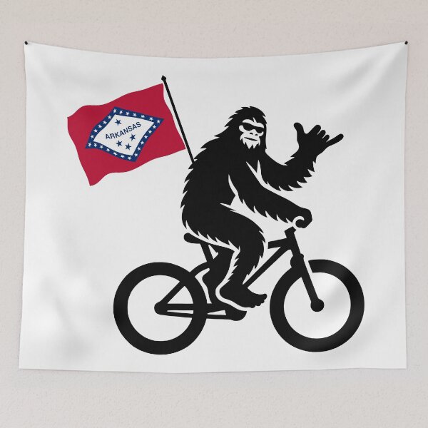 Item preview, Bigfoot Cycling Arkansas Flag designed and sold by Esskay Designs.