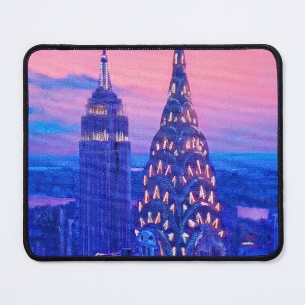 Item preview, New York City Skyline with Pink Sunset designed and sold by RDRiccoboni.