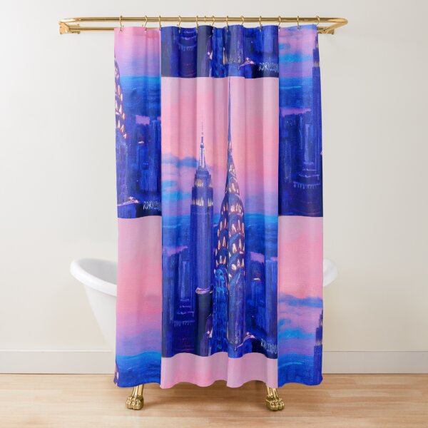 Item preview, New York City Skyline with Pink Sunset designed and sold by RDRiccoboni.