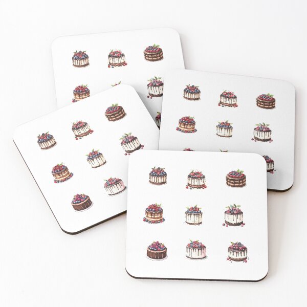 Item preview, Watercolor Fruit Cakes designed and sold by silviaol.