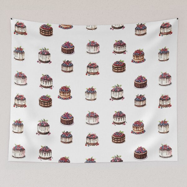 Item preview, Watercolor Fruit Cakes designed and sold by silviaol.