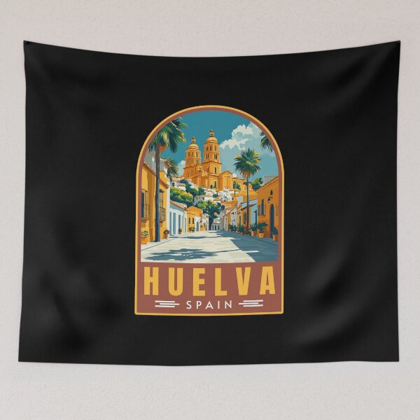Item preview, Retro Huelva in Andalusia Spain Travel Art Emblem designed and sold by MaateoDesign.