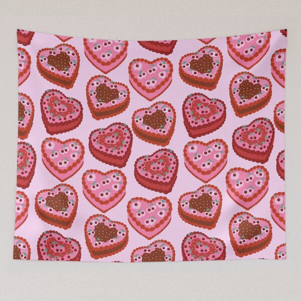 Item preview, PINK COQUETTE VALENTINE HEART-SHAPED CAKE designed and sold by newburyboutique.