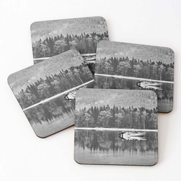 Item preview, Glacier National Park Lake Reflections In Black and White designed and sold by Kay Brewer.