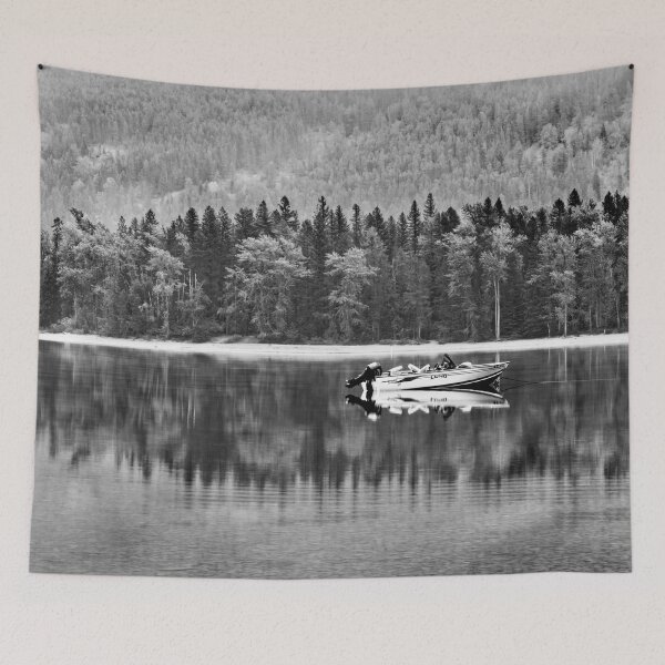 Item preview, Glacier National Park Lake Reflections In Black and White designed and sold by Kay Brewer.