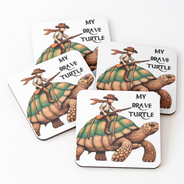Item preview, Brave cowboy brave turtle. designed and sold by storefunnypets.