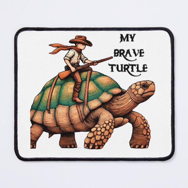 Item preview, Brave cowboy brave turtle. designed and sold by storefunnypets.