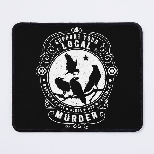 Item preview, Support your local murder of crows - crow lover raven lover corvids designed and sold by HaggisVitae.