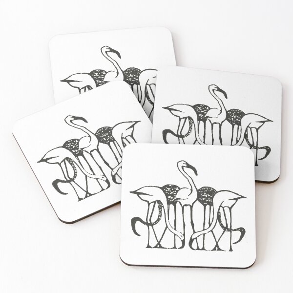 Artikelvorschau, Fünf Flamingos, Tierkunst, Totemtier, Folkloreästhetik entworfen und verkauft von CulturalCurios.