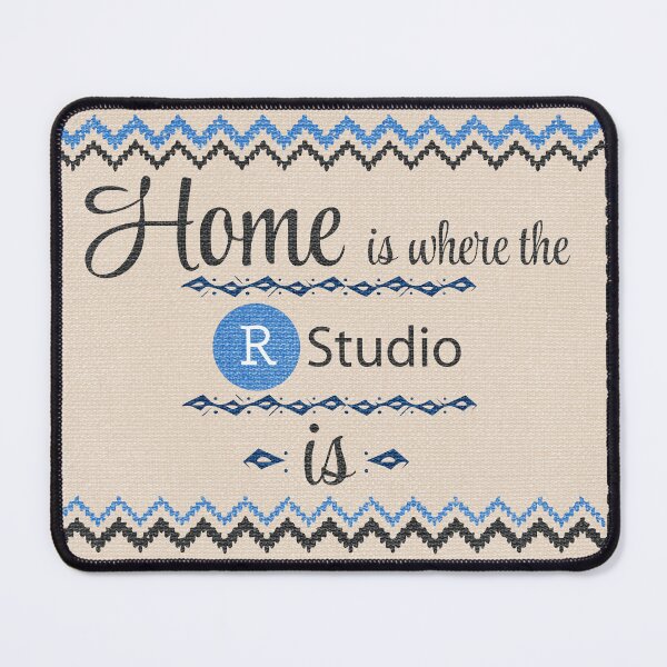 Item preview, Home is where the Rstudio is - Science Embroidery designed and sold by MicroMarket.