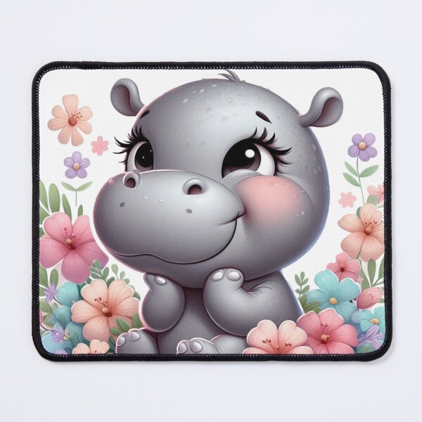 Item preview, Baby Hippo in Flowers Design designed and sold by bonnieleigh6902.