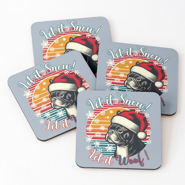 Item preview, French Bulldog Christmas Design - Let It Snow! Let It Woof! designed and sold by EwaVerse.