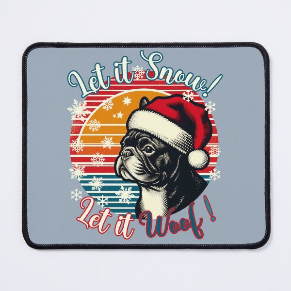 Item preview, French Bulldog Christmas Design - Let It Snow! Let It Woof! designed and sold by EwaVerse.