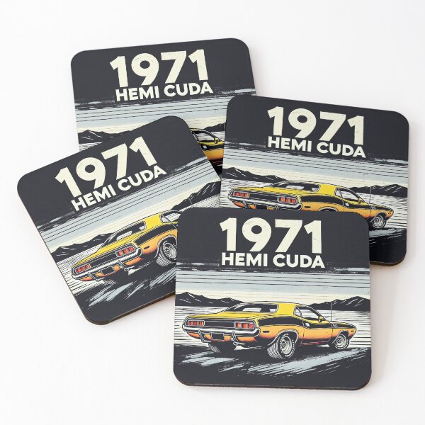 Item preview, 1971 Hemi Cuda Barracuda Muscle Car designed and sold by CreepyCornerArt.