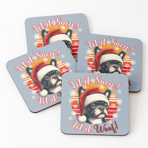 Item preview, Fawn French Bulldog Christmas Design - Let It Snow! Let It Woof! designed and sold by EwaVerse.