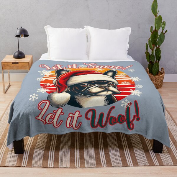 Item preview, Fawn French Bulldog Christmas Design - Let It Snow! Let It Woof! designed and sold by EwaVerse.