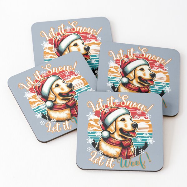 Item preview, Golden Retriever Christmas Design - Let It Snow! Let It Woof! designed and sold by EwaVerse.