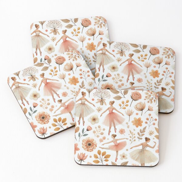 Item preview, Elegant Ballerina and Floral Pattern designed and sold by Gold Turtle  Lina.
