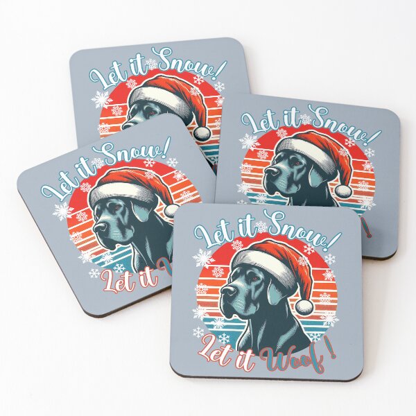 Item preview, Great Dane Christmas Design - Let It Snow! Let It Woof! designed and sold by EwaVerse.