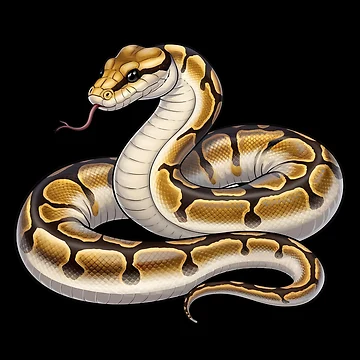 Artwork thumbnail, Mesmerizing royal python by MargoMalej
