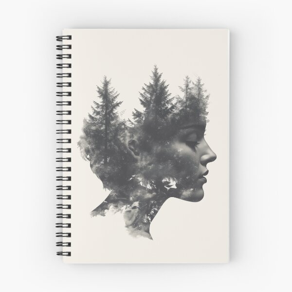 Item preview, Forest Memories - Dreamy Double Exposure Portrait and Trees designed and sold by OriginalBeerCat.