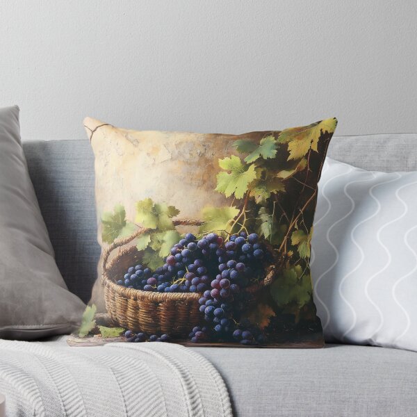 Item preview, Vintage Vine: Rustic Grape Basket Art Print designed and sold by north-sky.