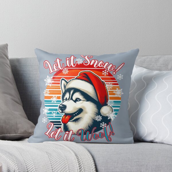 Item preview, Siberian Husky Christmas Design - Let It Snow! Let It Woof! designed and sold by EwaVerse.