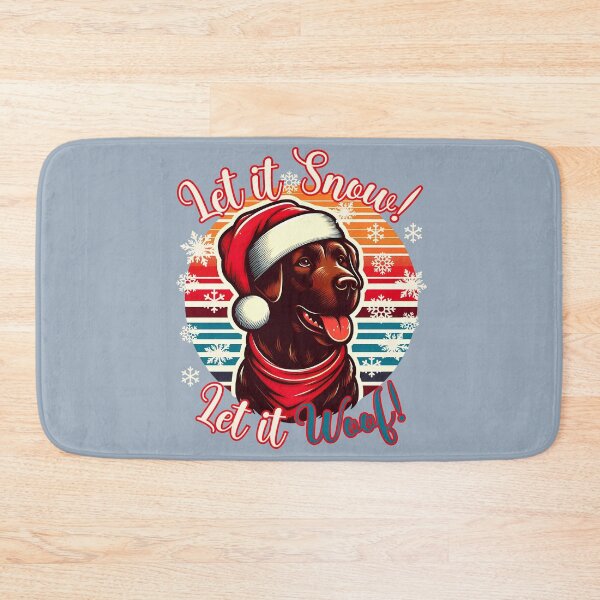 Item preview, Chocolate Labrador Retriever Christmas Design - Let It Snow! Let It Woof! designed and sold by EwaVerse.