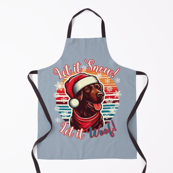 Item preview, Chocolate Labrador Retriever Christmas Design - Let It Snow! Let It Woof! designed and sold by EwaVerse.