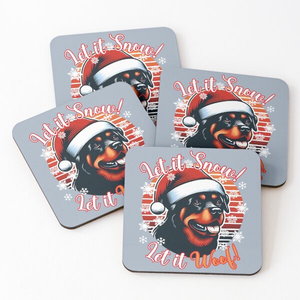 Item preview, Rottweiler Christmas Design - Let It Snow! Let It Woof! designed and sold by EwaVerse.